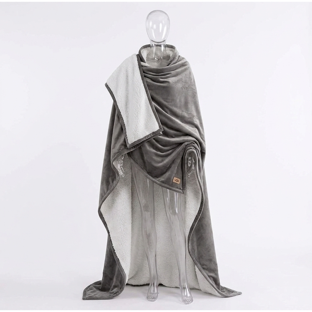 NEW UGG bliss throw in charcoal grey